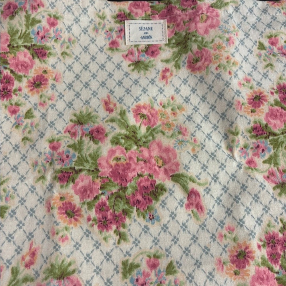 SEZANE Tote Bag - floral canvas color and pink - Picture 2 of 3